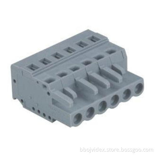 Gray Female Spring Clamp 24 - 14 AWG MCS Connector PA66 SP4